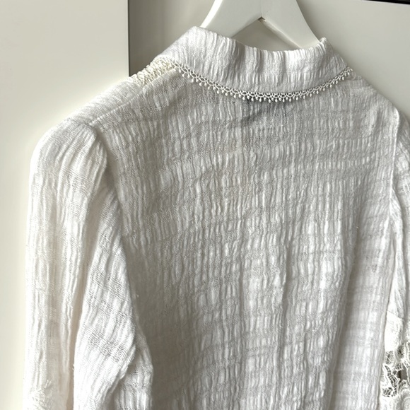 Alexis Linen Embroidered Blouse XS - Picture 5 of 6